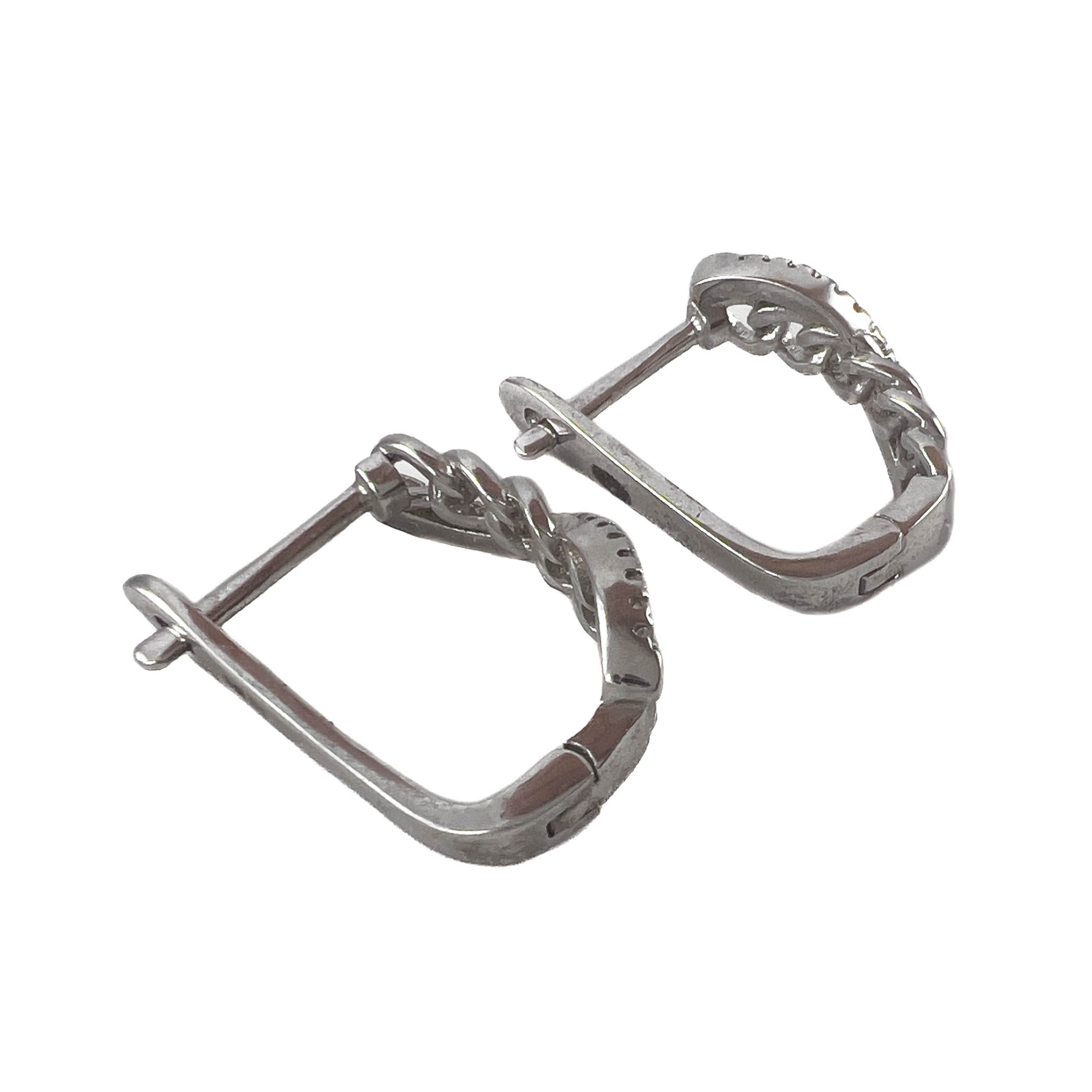 Серьги из серебра с цирконом