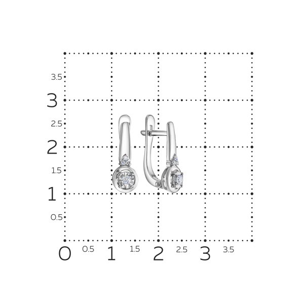 Серьги из белого золота с бриллиантами