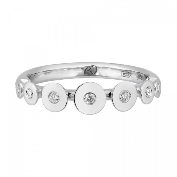 Кольцо из белого золота с бриллиантами