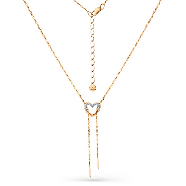 Колье из красного золота с фианитами