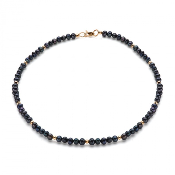 Бусы из красного золота с жемчугом