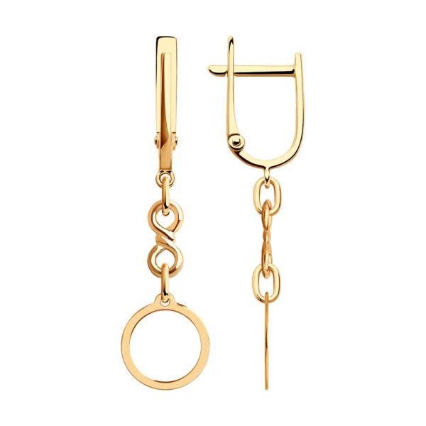 Серьги из красного золота