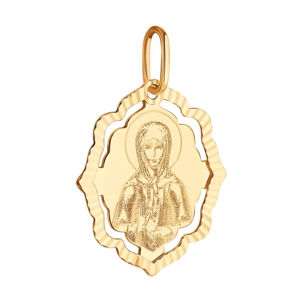 Иконка из красного золота  «Святая Блаженная Матрона»