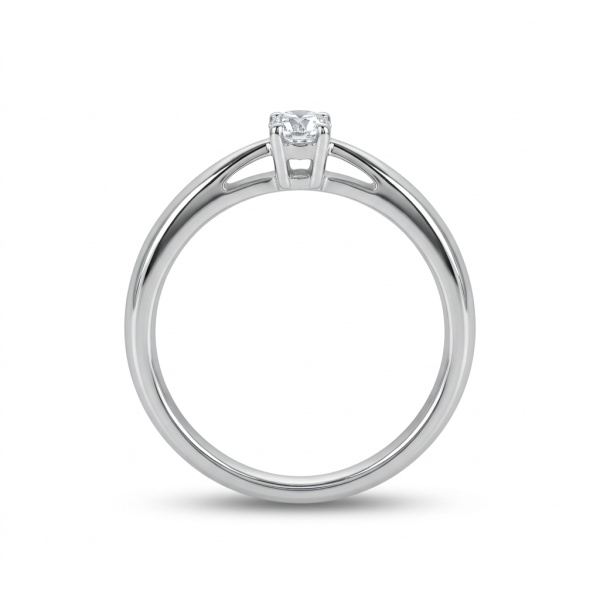 Кольцо из белого золота с бриллиантом