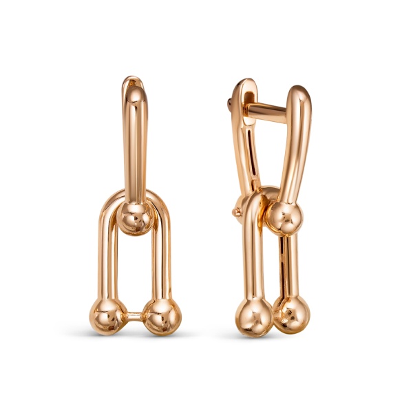 Серьги из красного золота