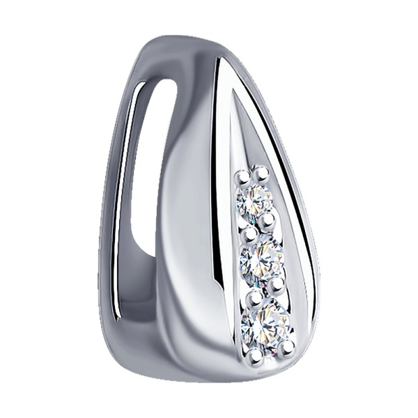 Подвеска из белого золота с бриллиантами