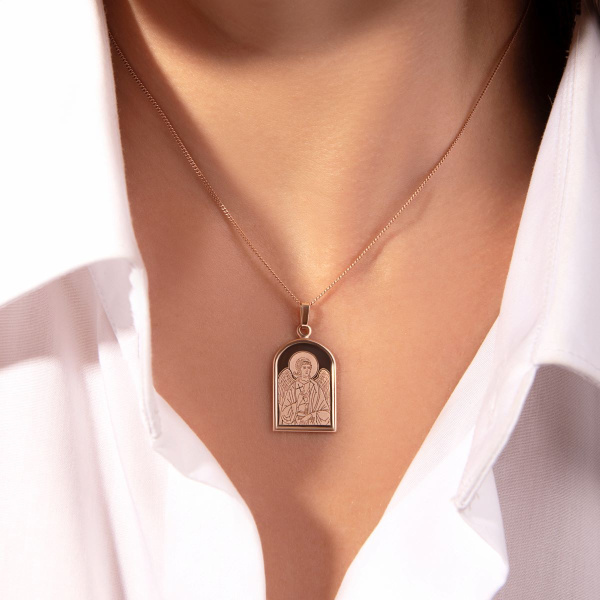 Иконка из красного золота «Ангел Хранитель»