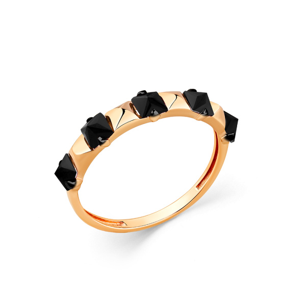 Кольцо из красного золота со шпинелью