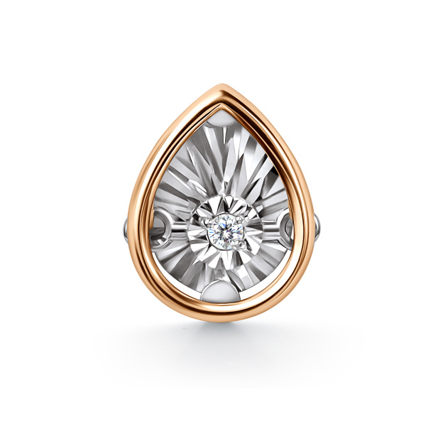 Подвеска из красного золота с танцующим бриллиантом