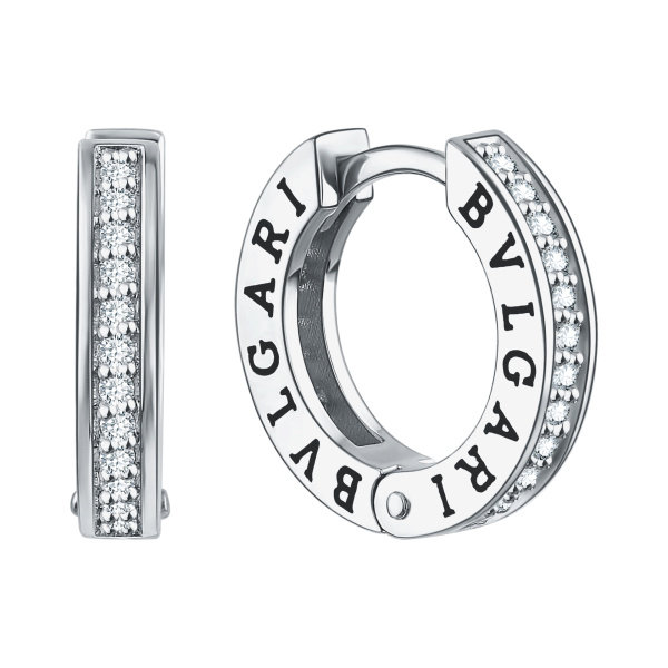 Серьги конго из серебра с фианитами