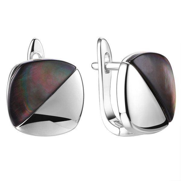 Серьги из серебра с перламутром