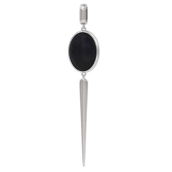 Подвеска из серебра с авантюрином