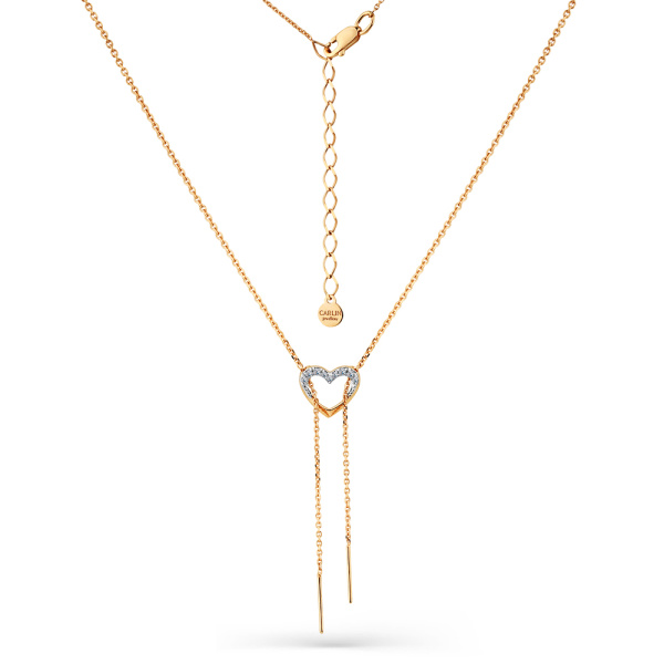 Колье из красного золота с фианитами