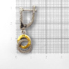 Серьги из серебра с цирконом и позолотой