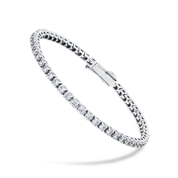 Браслет из серебра с фианитами