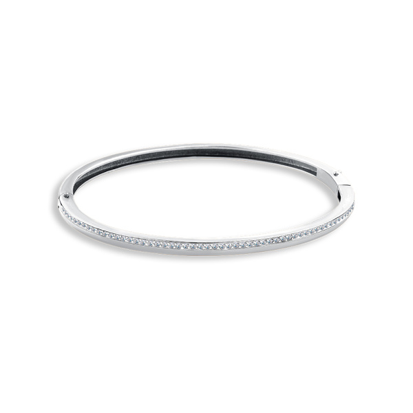 Браслет из белого золота с фианитами