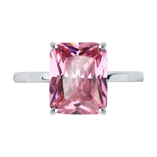 Кольцо из серебра с фианитом