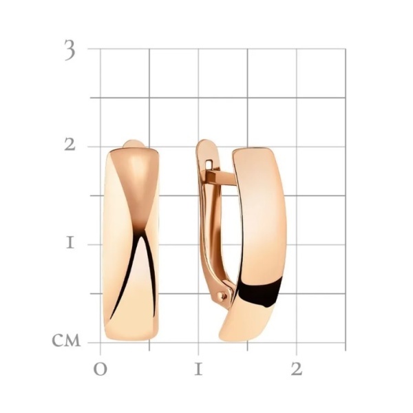 Серьги из красного золота