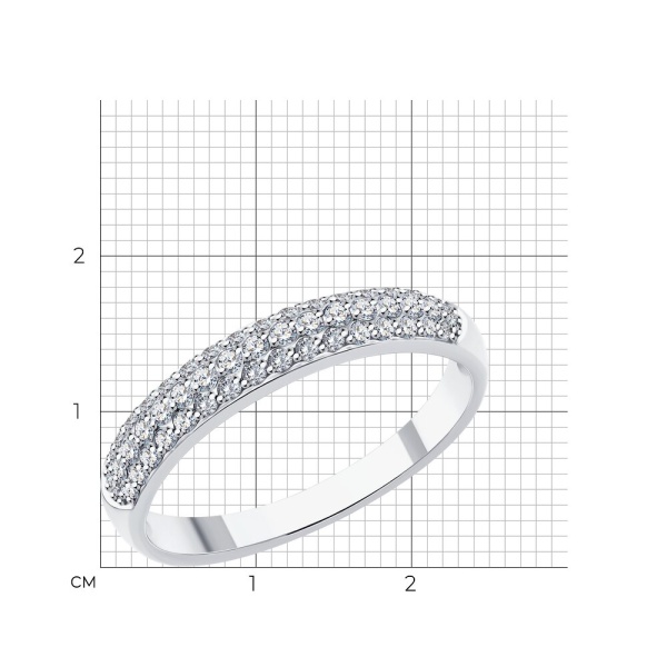 Кольцо из белого золота с бриллиантами