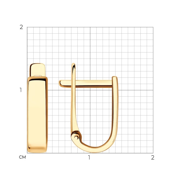 Серьги из красного золота