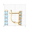 Серьги из красного золота с топазами