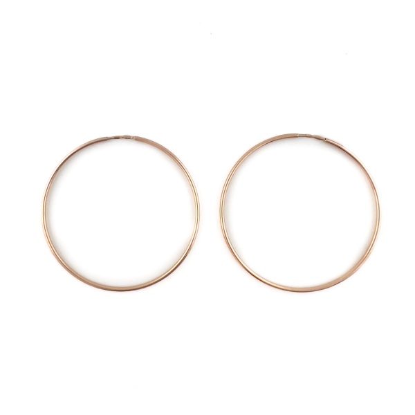 Серьги конго из красного золота