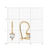 Серьги из красного золота 585 пробы с фианитами