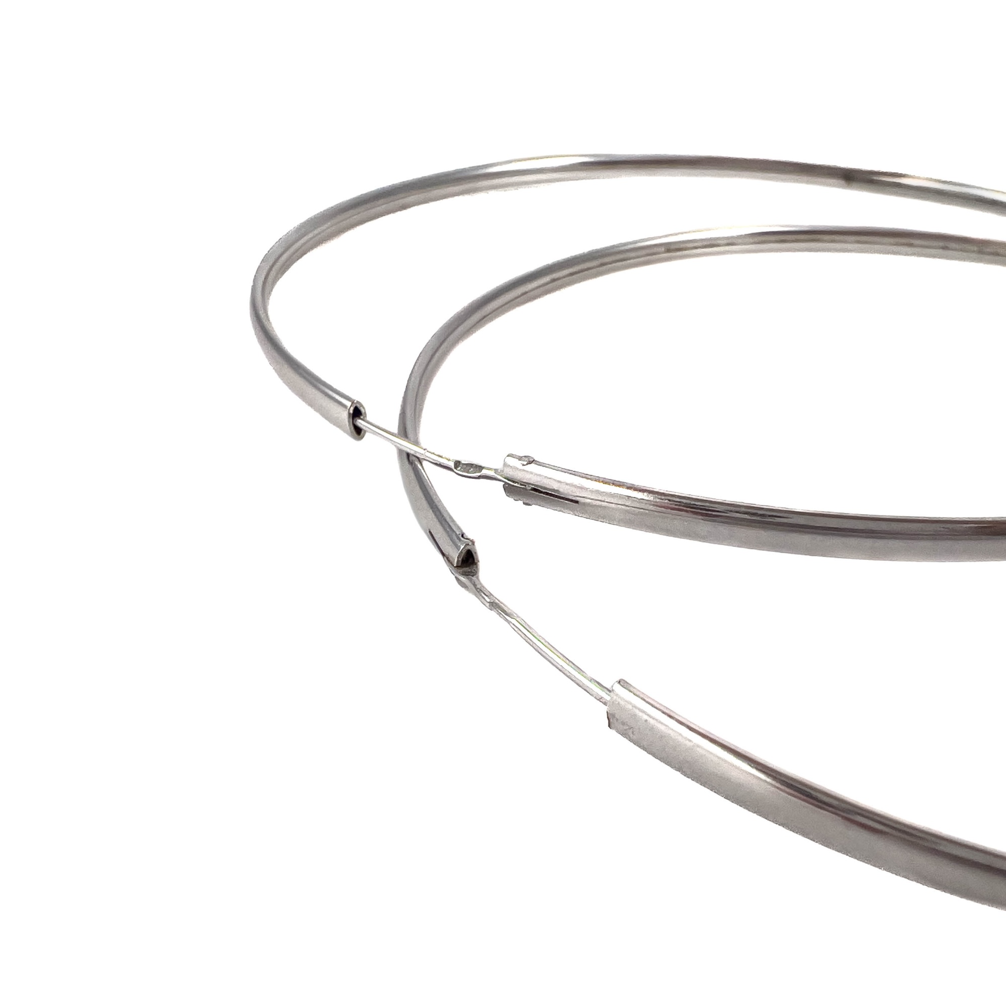 Серьги конго из серебра