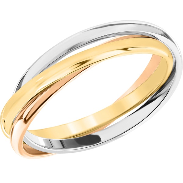 Обручальное кольцо из комбинированного золота
