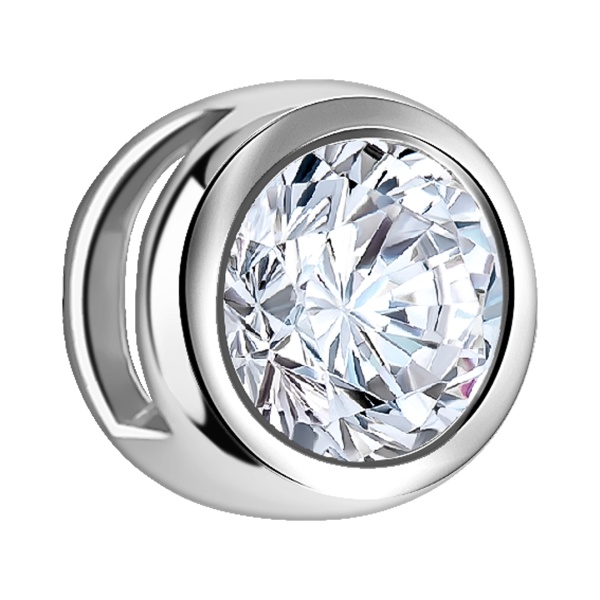 Подвеска из серебра с фианитом