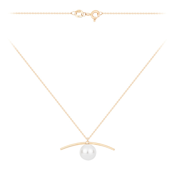 Колье из красного золота с жемчугом