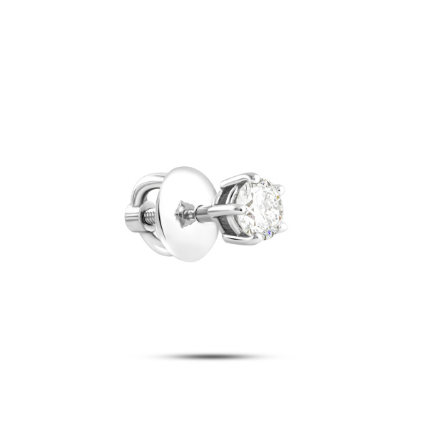 Моносерьга из белого золота с бриллиантом