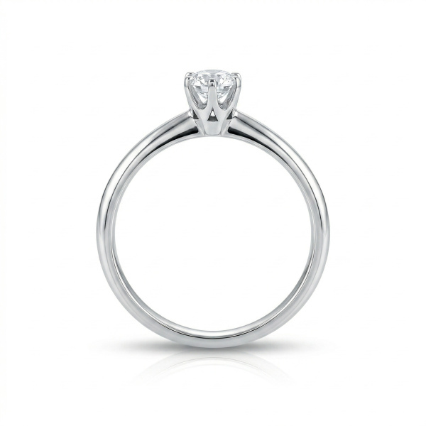 Кольцо из белого золота с бриллиантом