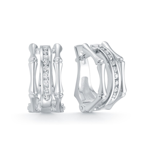 Серьги из белого золота с бриллиантами