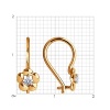 Серьги из красного золота 585 пробы с фианитами