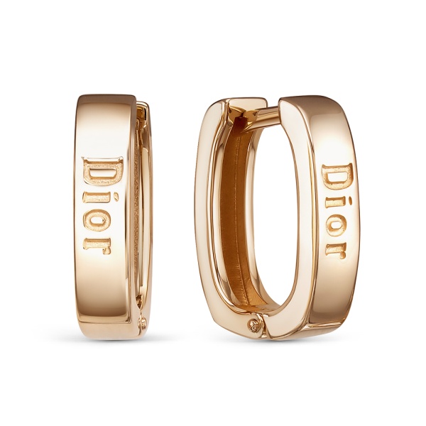 Серьги конго из красного золота