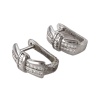Серьги из серебра с цирконом