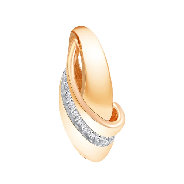 Подвеска из красного золота с фианитами