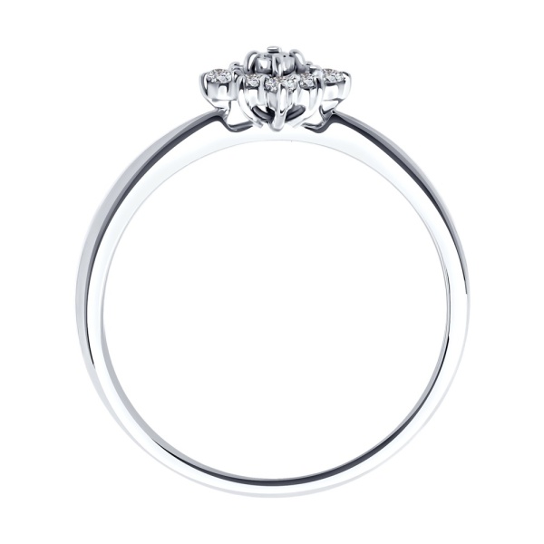 Кольцо из белого золота с бриллиантами