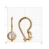 Серьги из красного золота 585 пробы с фианитами