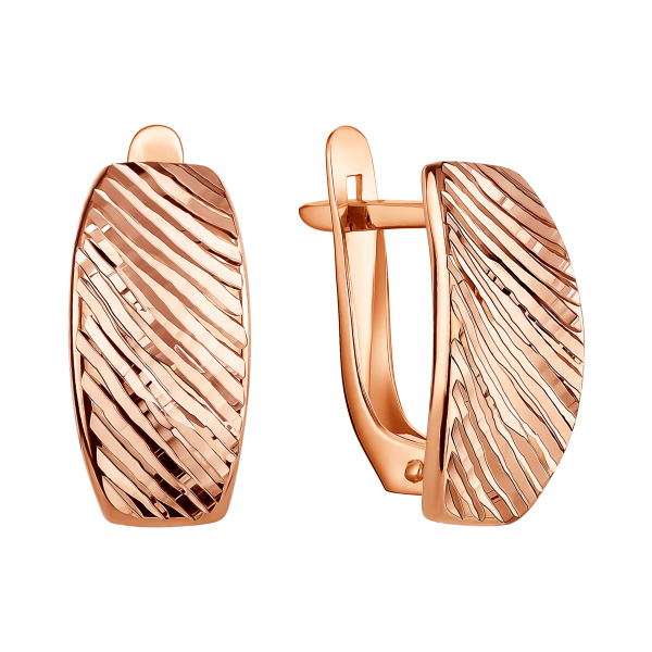 Серьги из красного золота