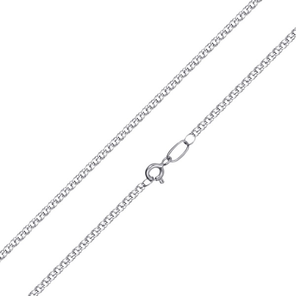 Цепь из белого золота 585, плетение «Гарибальди»