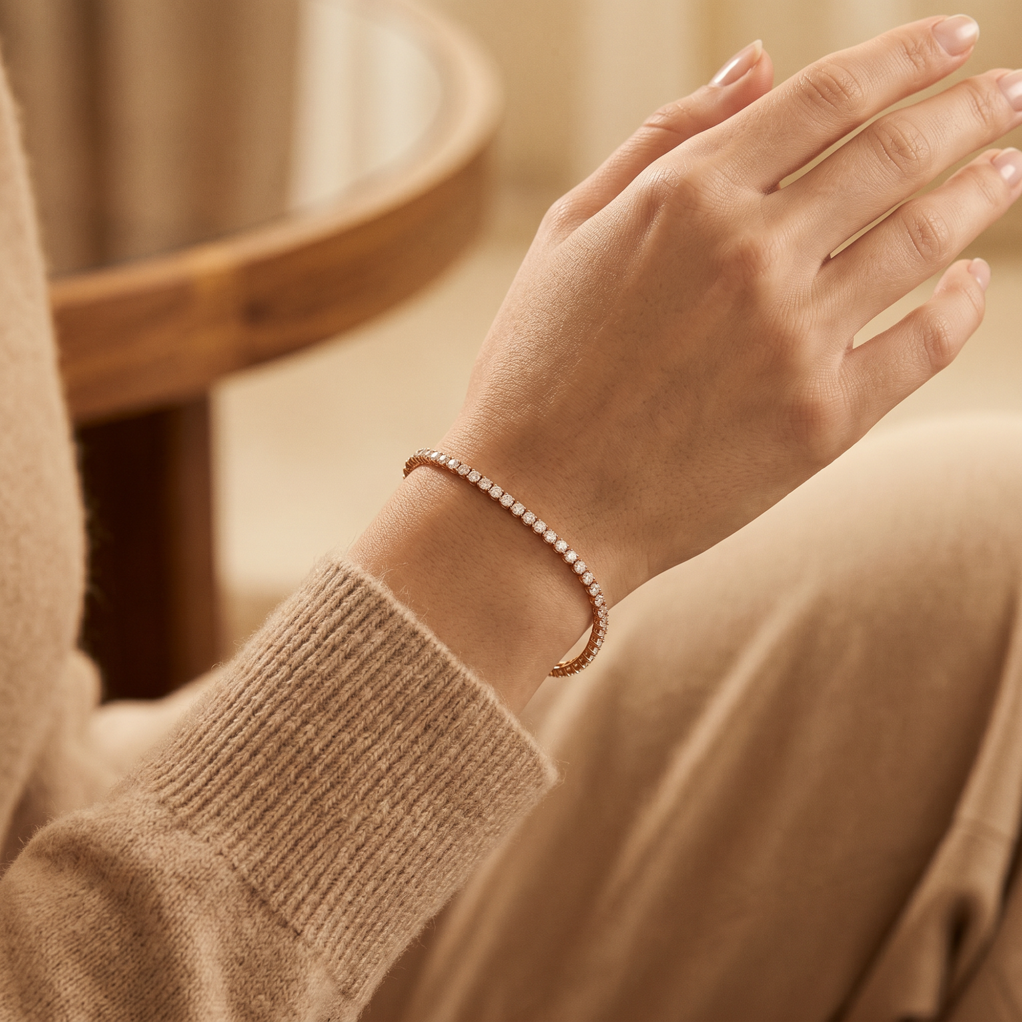 Браслет из красного золота с бриллиантами