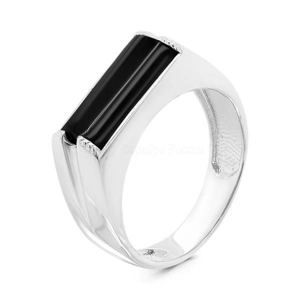 Кольцо из серебра с ониксом