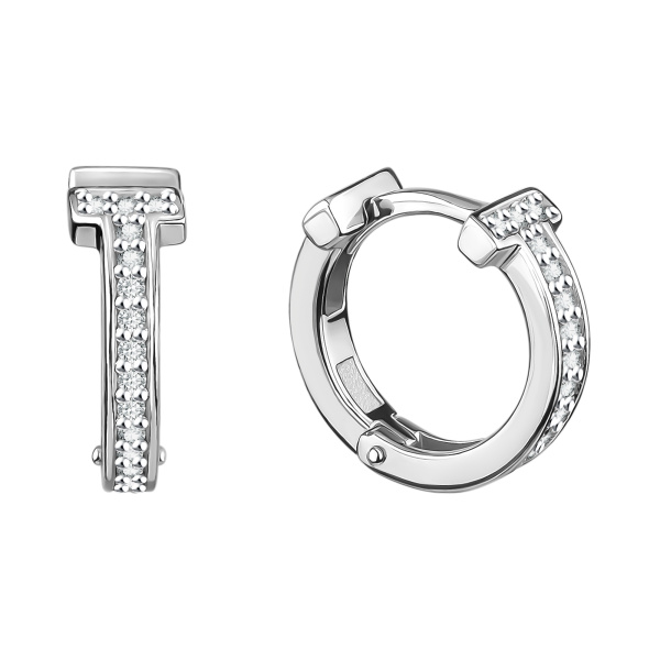 Серьги конго из серебра с фианитами