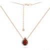 Колье из красного золота с гранатом и фианитами