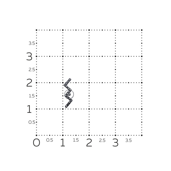 Моносерьга из белого золота с бриллиантами