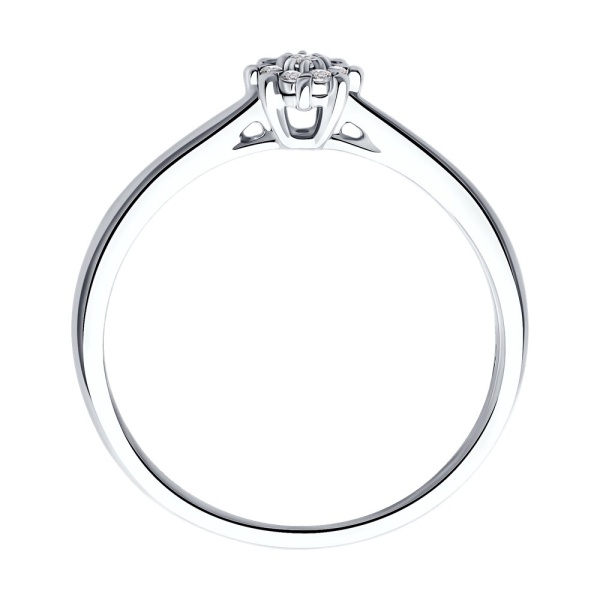 Кольцо из белого золота с бриллиантами