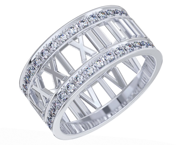 Кольцо из серебра с фианитами