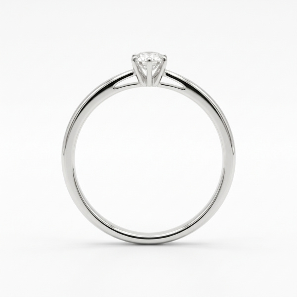 Кольцо из белого золота с бриллиантом